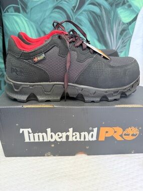 Timberland PRO Powertrain Black Work Alloy Safety Toe Shoes Mens size 6.5 NIB